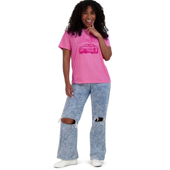Barbie hot pink graphic t-shirt with corvette plus size xxl - Picture 3 of 10